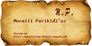 Morelli Periklész névjegykártya